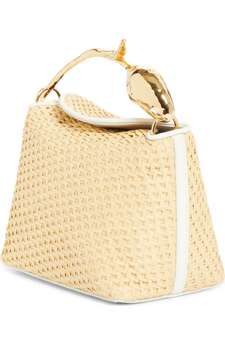 Erdem Mini Bloom Raffia Handbag, Alternate, color, Rose Ditsy Porcelain