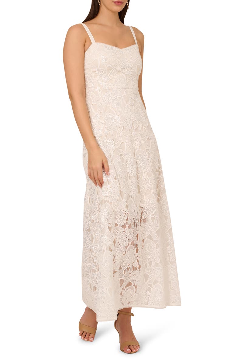Adrianna Papell Sequin Lace Cocktail Dress, Main, color, 