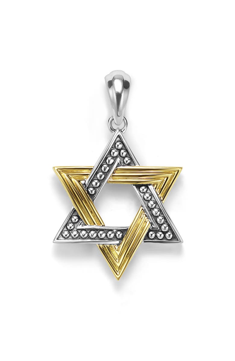 LAGOS Star of David Pendant, Main, color, Two-Tone