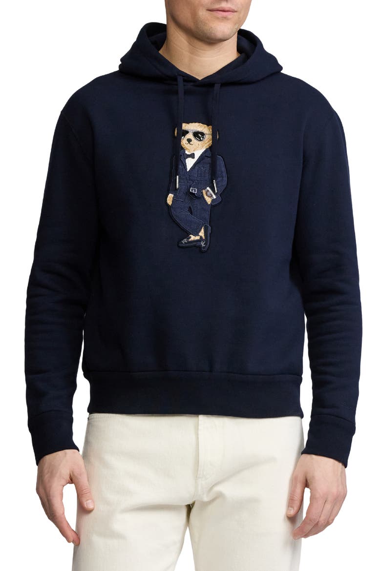 Polo Bear Appliqué Fleece Hoodie (Men) | Nordstrom
