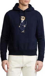 Ralph Lauren Purple Label Polo Bear Appliqué Fleece Hoodie