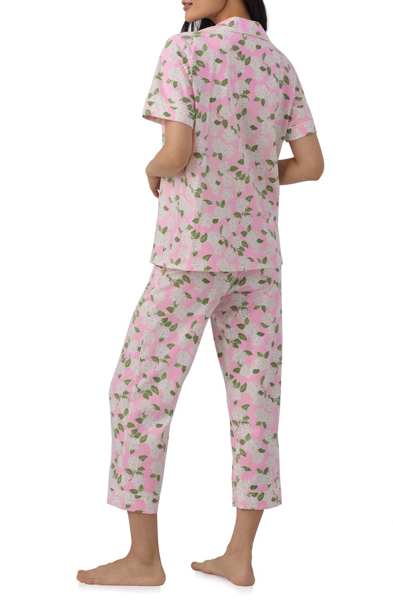 BedHead Pajamas Print Stretch Organic Cotton Jersey Crop Pajamas, Alternate, color, 