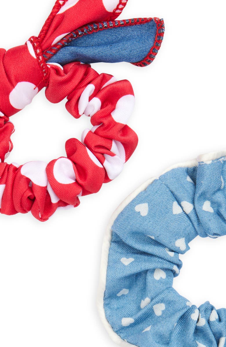 Cara Kids' 3-Pack Assorted Denim Scrunchies, Alternate, color, Multi