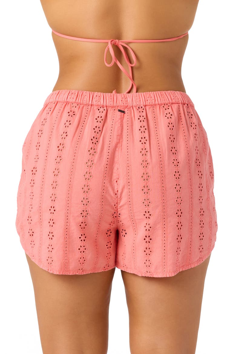 Pam Cotton Cover-Up Shorts, Alternate, color, PORCELAIN ROSE