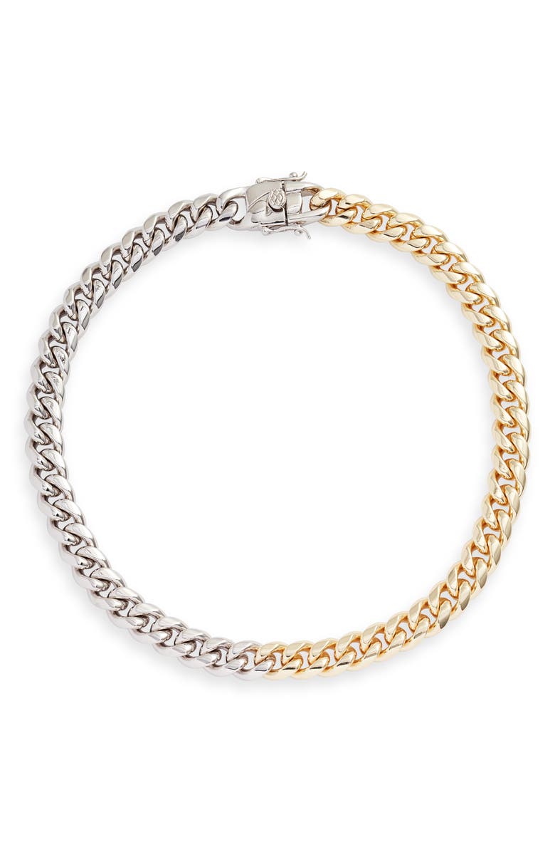 SHYMI Tori Cuban Chain Choker Necklace, Main, color, Gold/ Silver