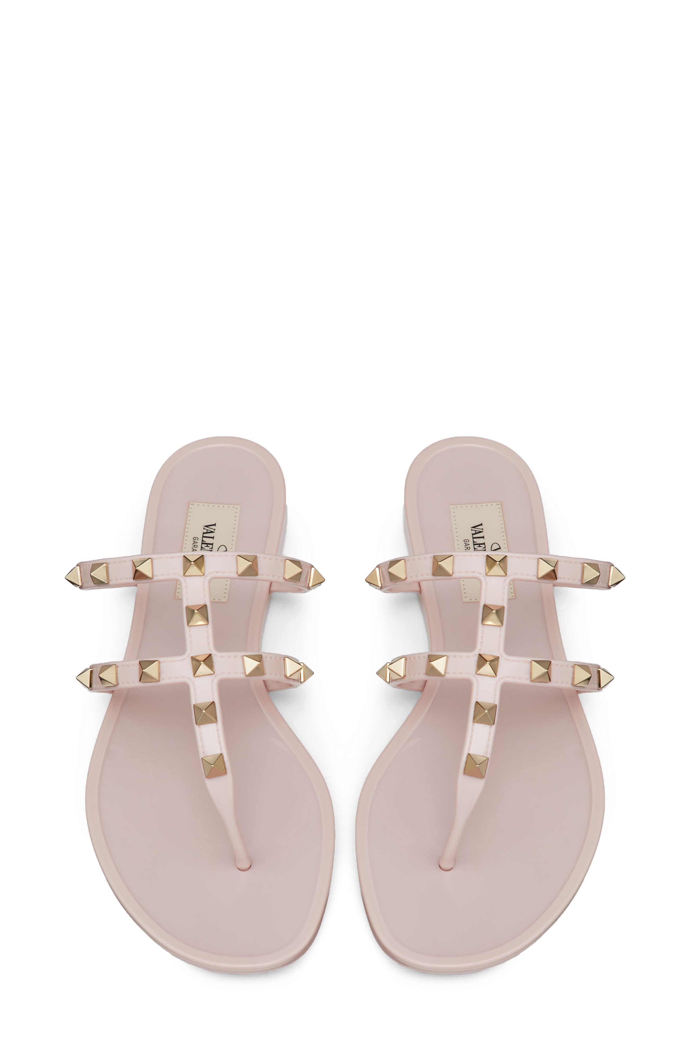 Rockstud Jelly Sandal, Alternate, color, POUDRE