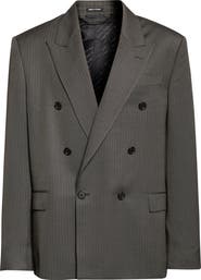 Acne Studios Jarvel Double Breasted Herringbone Blazer