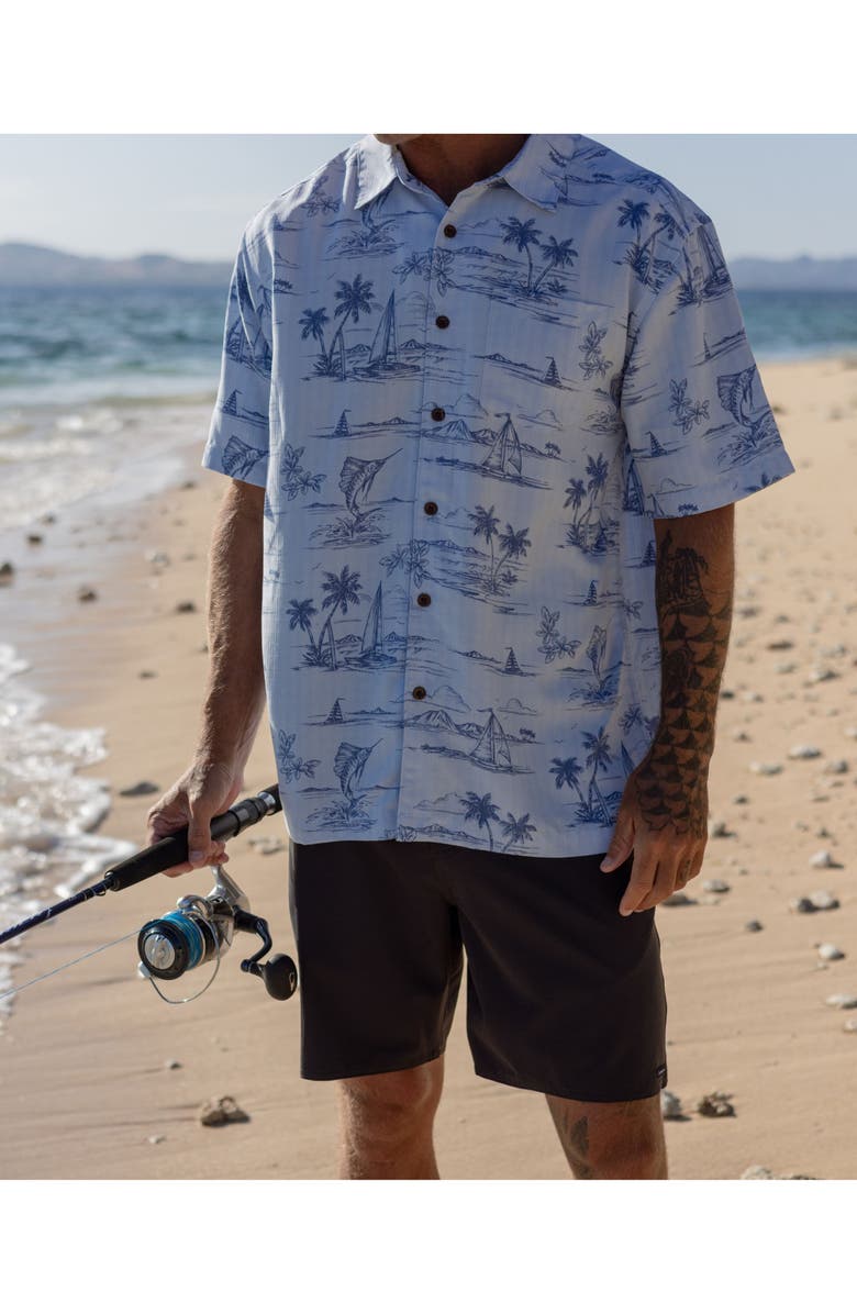 Quiksilver Sail Away WM SS Short Sleeve Shirt, Alternate, color, Skyway