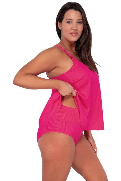 Sunsets Escape Sadie Tankini In Begonia Sandbar Rib
