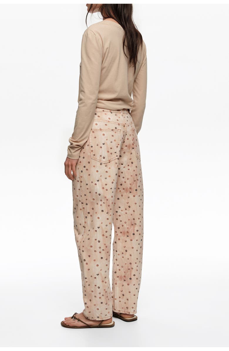 Bimba y Lola BARREL - Dots Denim Trousers, Alternate, color, Watercolor Dots