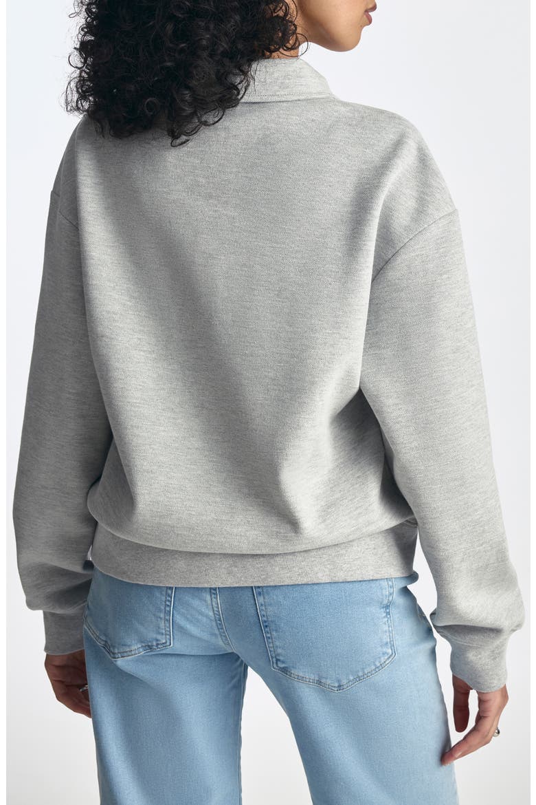 Cotton Blend Polo Sweatshirt, Alternate, color, LIGHT GREY MELANGE
