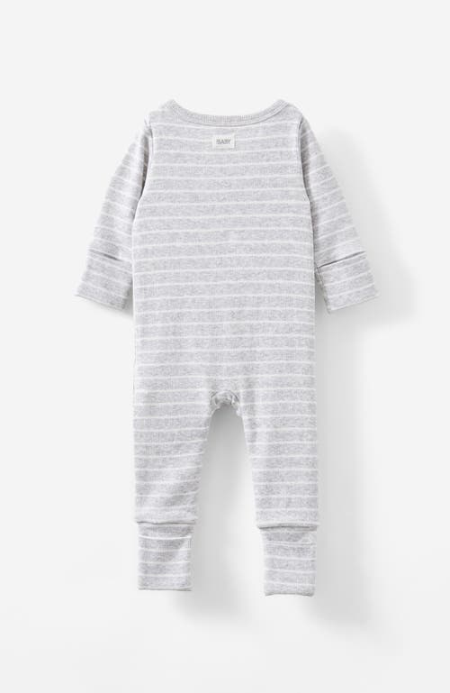 Cotton On Kids The Billie Long Sleeve Rib Romper In Cloud Marle Vanilla Riley