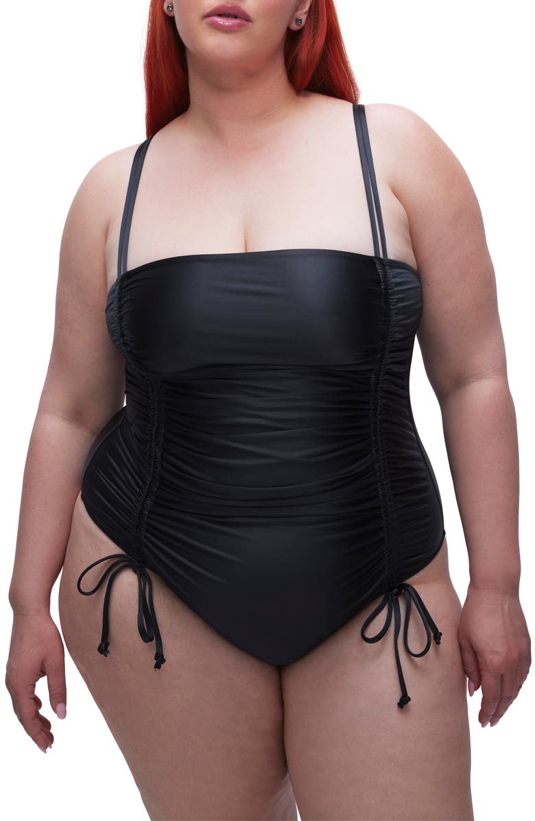 Good American Ruched One-Piece Swimsuit, Alternate, color,