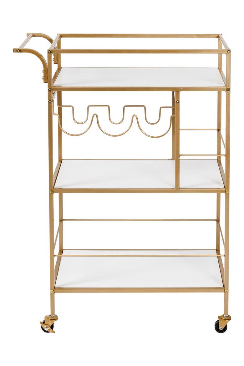 3-Tier Bar Cart, Main, color, GOLD