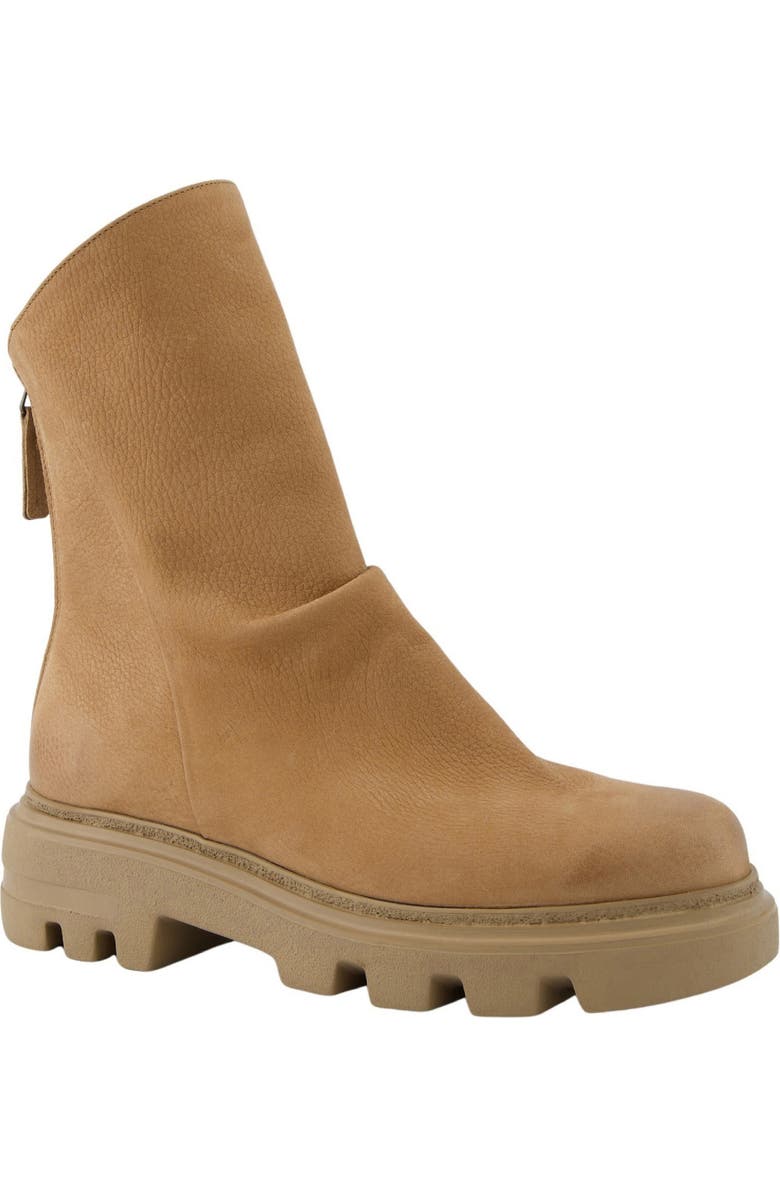 Paul Green Crosby Lug Sole Bootie, Main, color, Tan Grained Nubuck