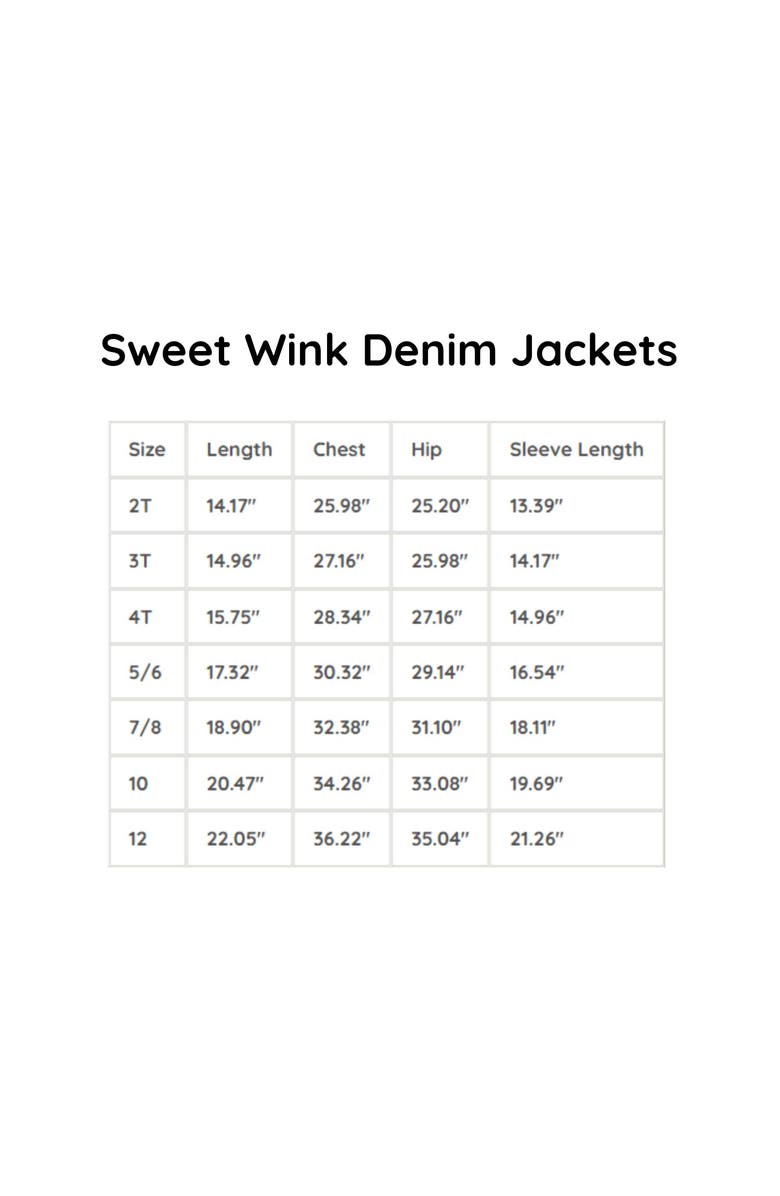 Sweet Wink Gingham Bow Patch Denim Jacket, Alternate, color, Denim