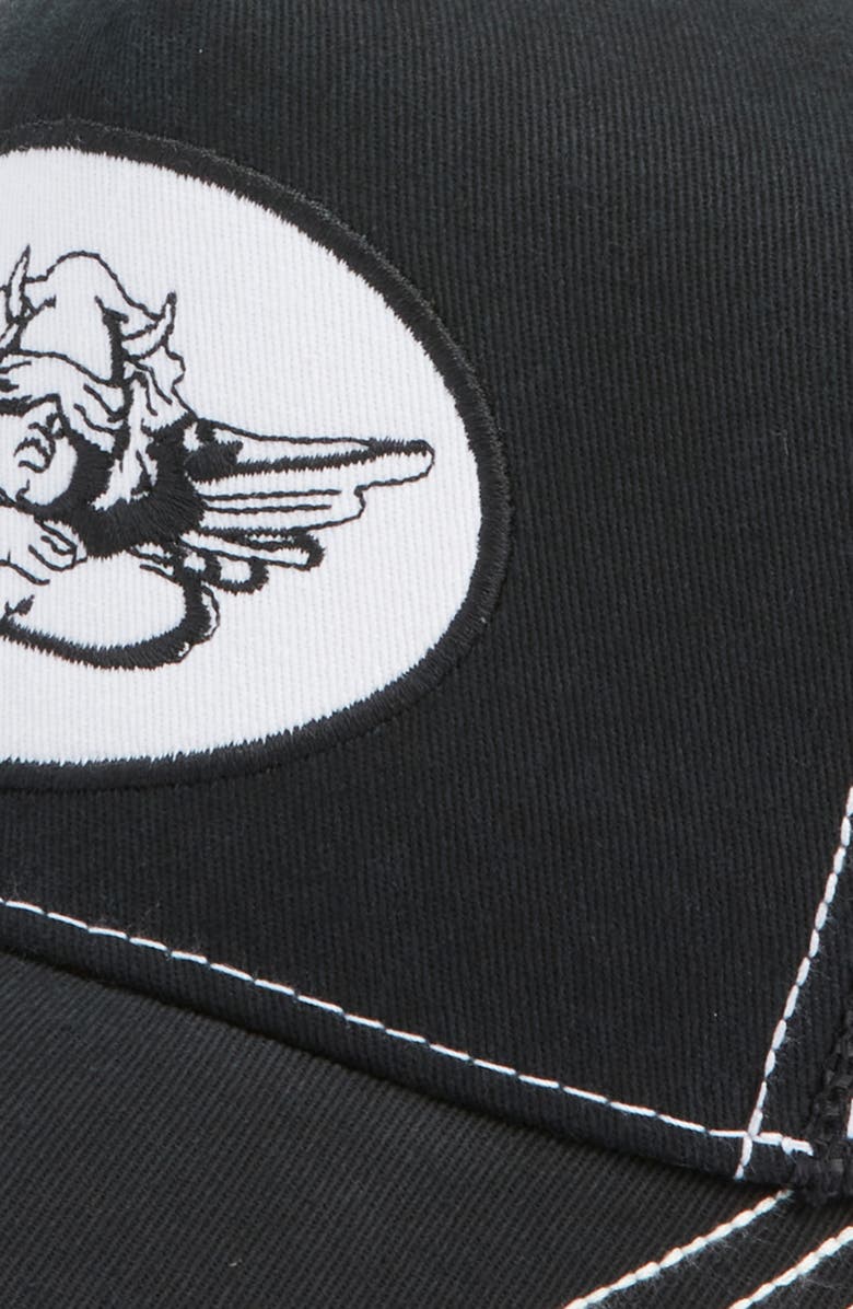 BOYS LIE Smoke Signal Trucker Hat, Alternate, color, Black