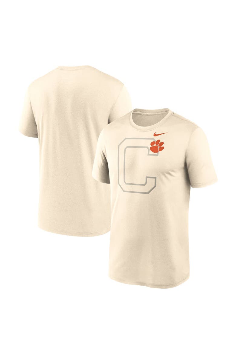 Men's Nike Natural Clemson Tigers Campus Shadow Legend Performance T-Shirt, Main, color, Natural