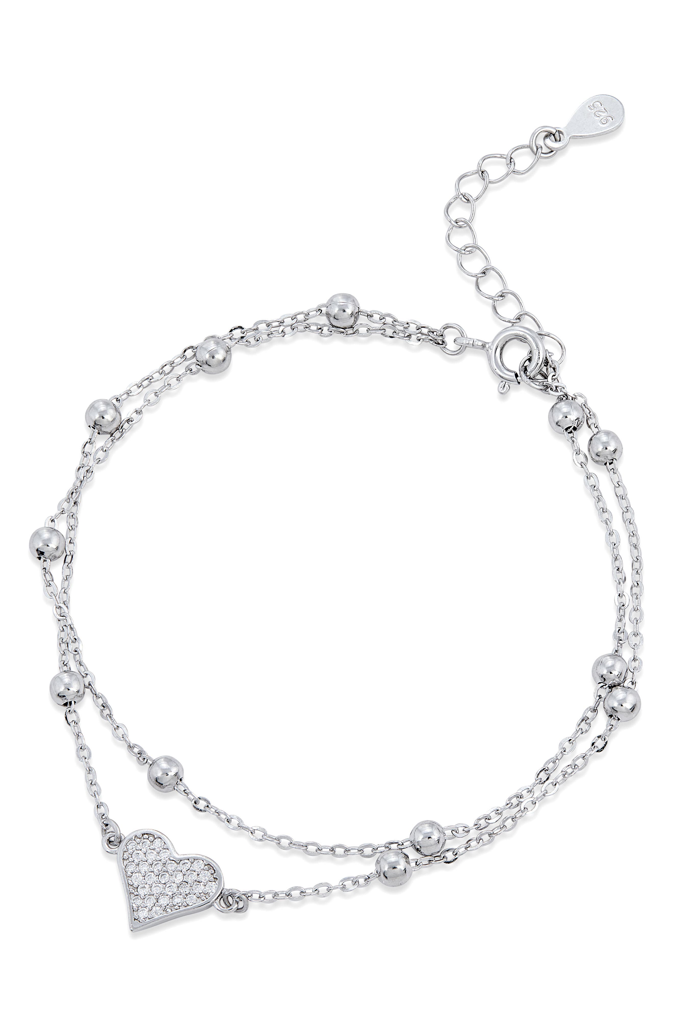 SAVVY CIE JEWELS CZ Layered Chain Bracelet