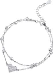 SAVVY CIE JEWELS CZ Layered Chain Bracelet