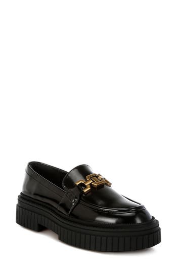 London Rag Grosbeak Chunky Sole Loafer In Black