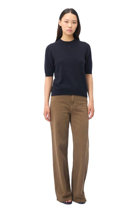 Elbow-Length Sleeve Cashmere Sweater