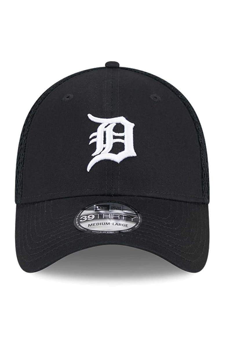 New Era Men's New Era Detroit Tigers Evergreen Black & White Neo 39THIRTY Flex Hat, Alternate, color,