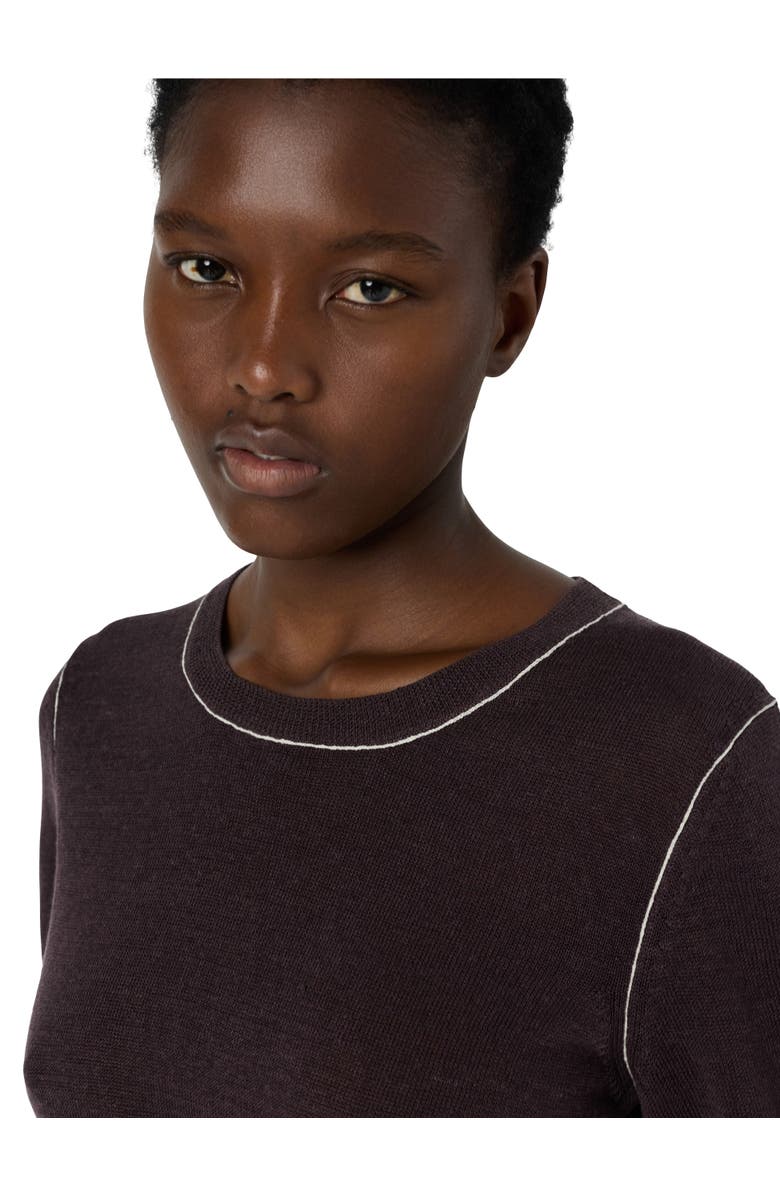 GERARD DAREL Loumia Short Sleeve Sweater, Alternate, color, Brown