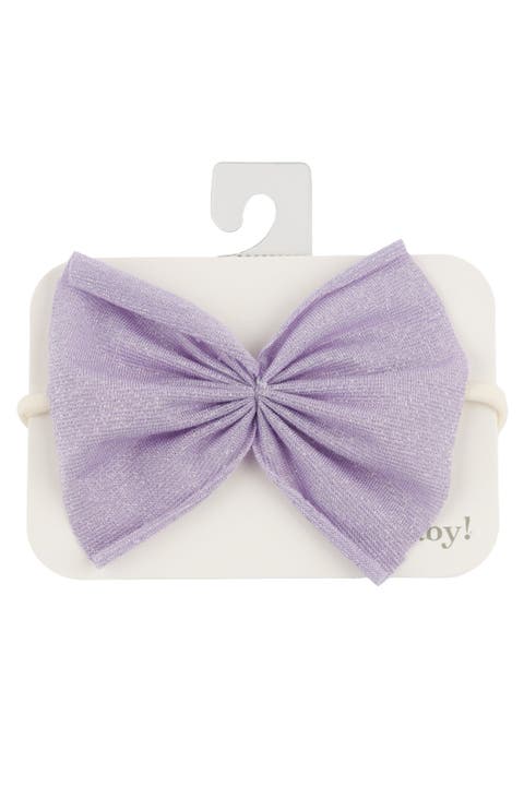 Sparkle Gathered Bow on Nylon Headband