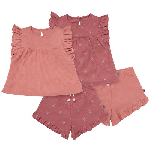 Modern Moments™ By Gerber Flutter Sleeve Top And Shorts Set In Dk Rose Cherries