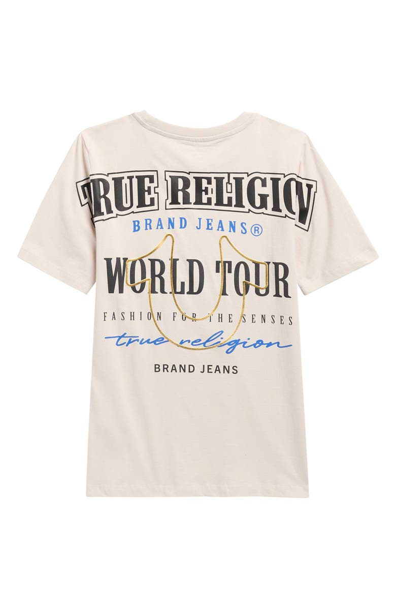 True Religion Kids' Cotton Graphic T-Shirt, Alternate, color, Stone