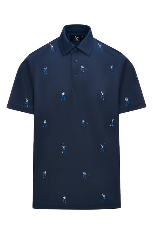 Eastside Golf Snap Placket Performance Golf Polo In Multi