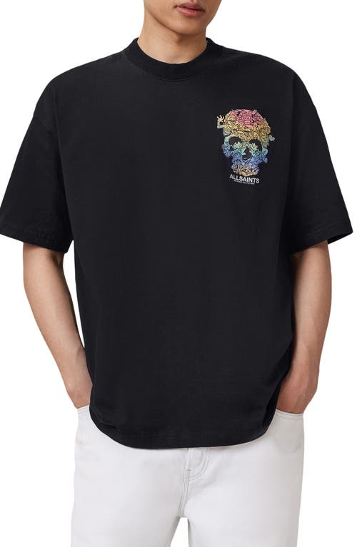 Allsaints Trance Short Sleeve Graphic T-shirt In Black