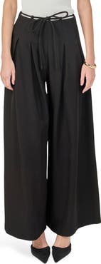 Endless Rose Pleated High Waist Wide Leg Pants