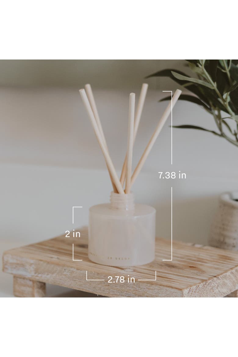 White Translucent Glass Reed Diffuser, Alternate, color, Weekend