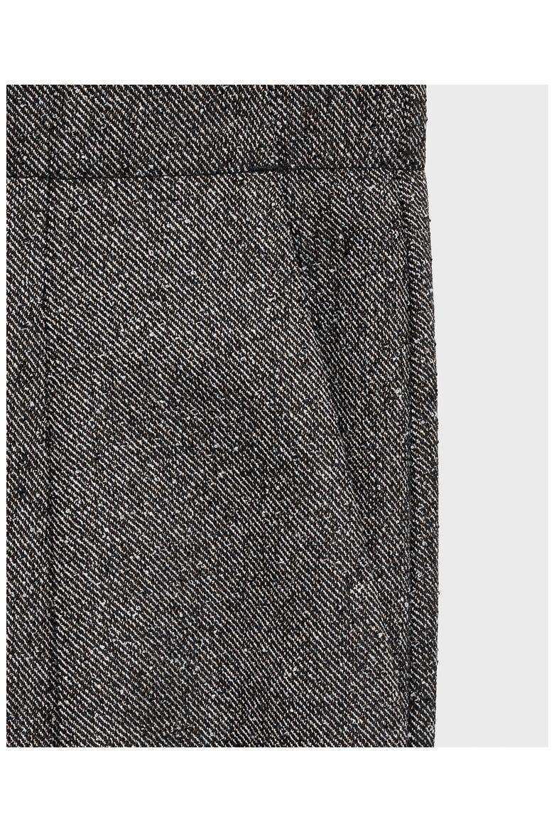 Flecked Pleated Trousers, Alternate, color, DARK GREY