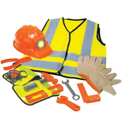 Construction Worker Set, 12 Piece Costume, Ages 3+