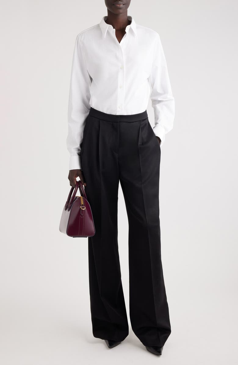 Givenchy Oversize Split Back Cotton Button-Up Shirt, Alternate, color, 