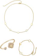 Adornia 3-Piece Mixed Clover Jewelry Set