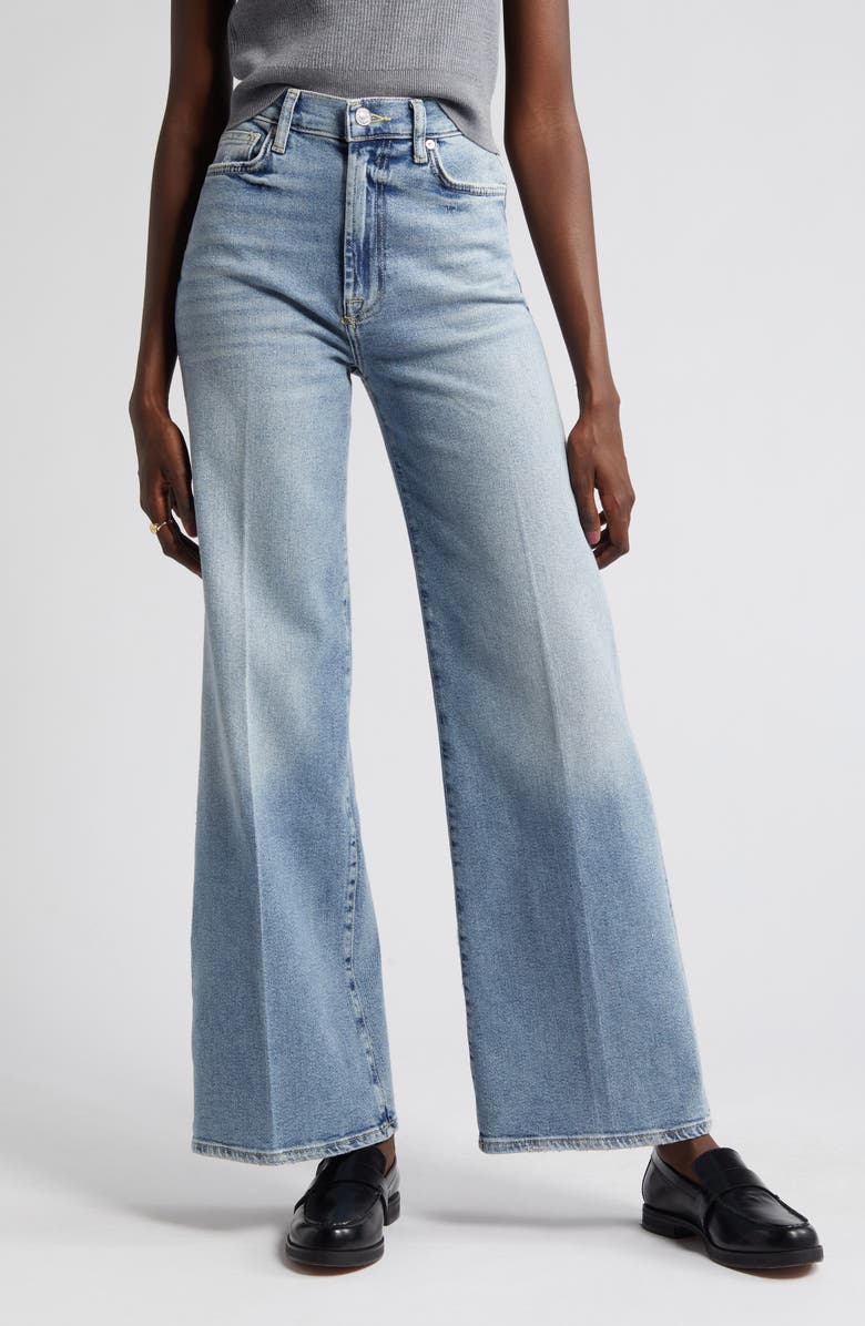 7 For All Mankind Jo Ultra High Rise Wide Leg Jeans, Alternate, color, Must
