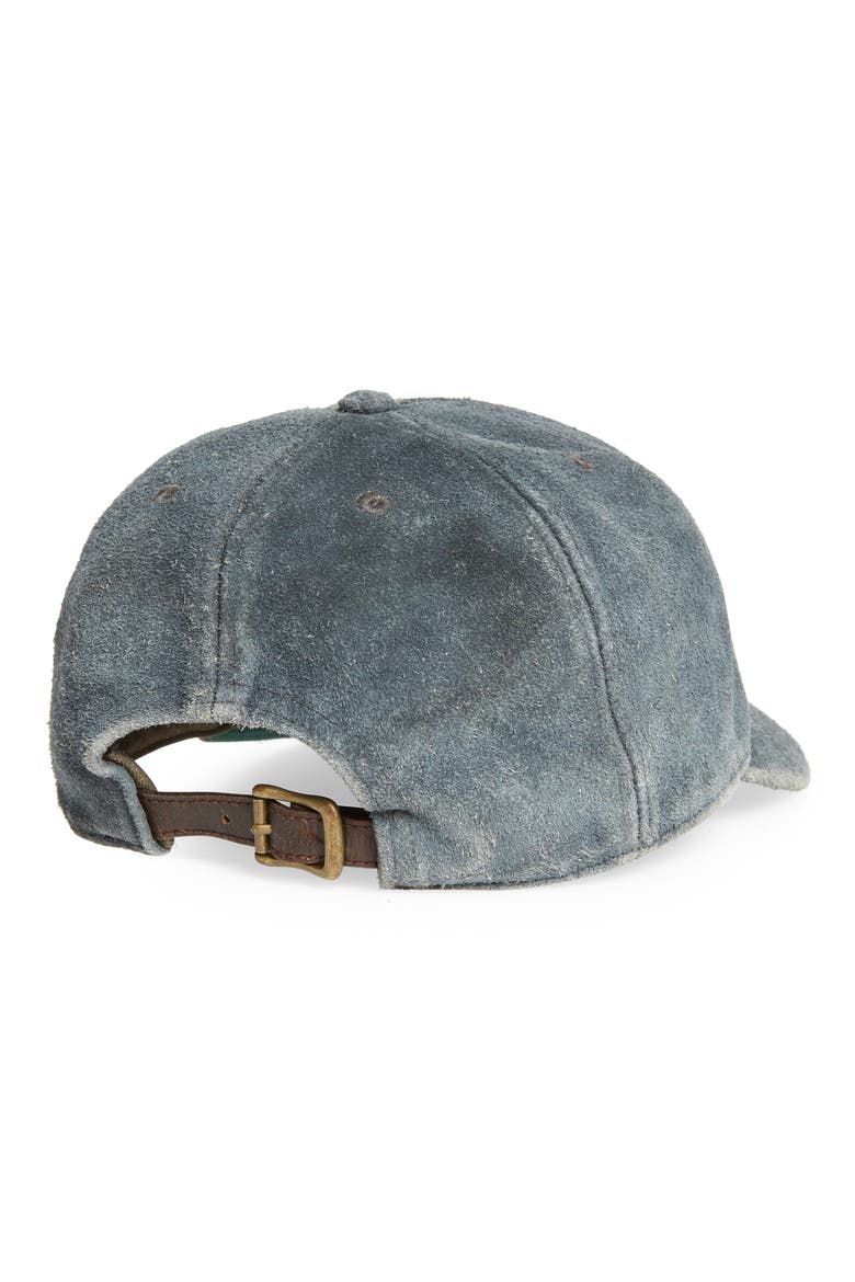 RRL Rough Out Suede Baseball Cap, Alternate, color, INDIGO
