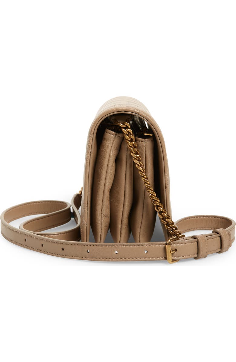 Saint Laurent Angie Quilted Lambskin Leather Crossbody Bag, Alternate, color,