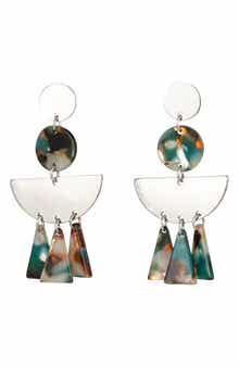 EYE CANDY LOS ANGELES Isabella Acrylic Fringe Drop Earrings