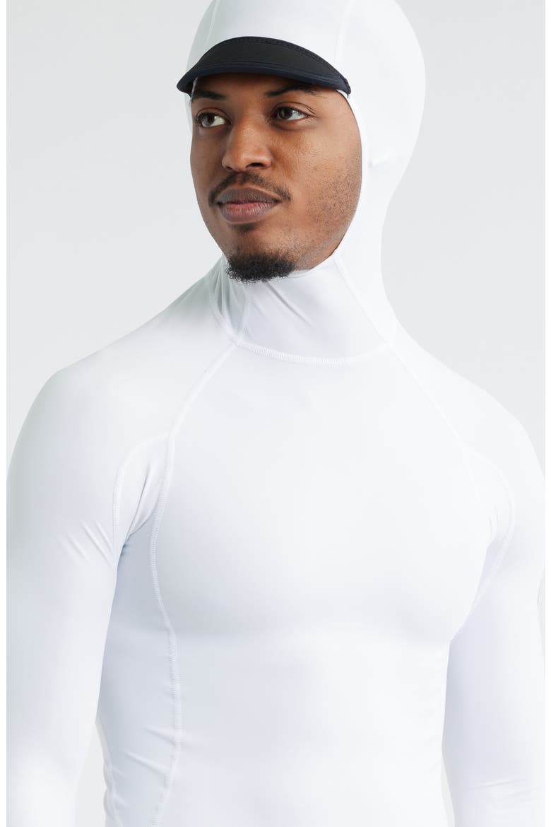 Long Sleeve Hooded Rashguard, Alternate, color, WHITE