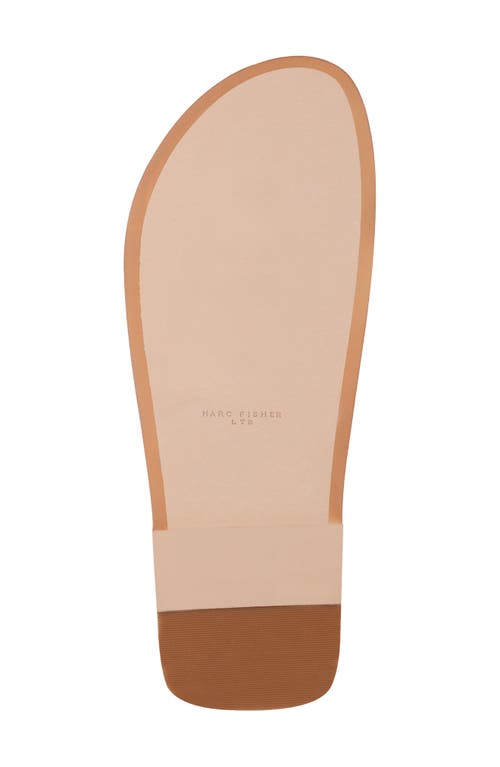 Marc Fisher Ltd Strappy Leather Flat Toe-ring Sandals In Ivory