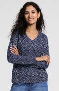 Lands' End Supima Cotton Long Sleeve V-Neck T-Shirt