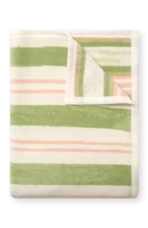 Watercolor Stripe Throw Blanket