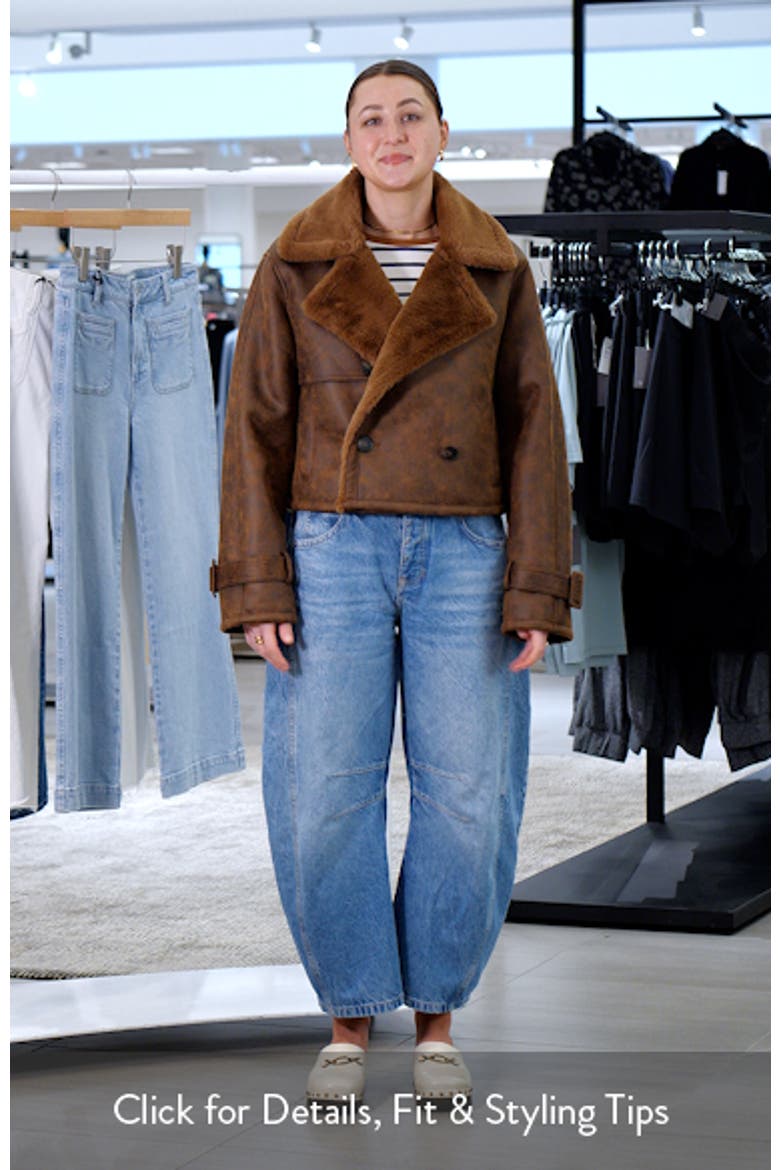 Distressed Faux Shearling Moto Jacket video