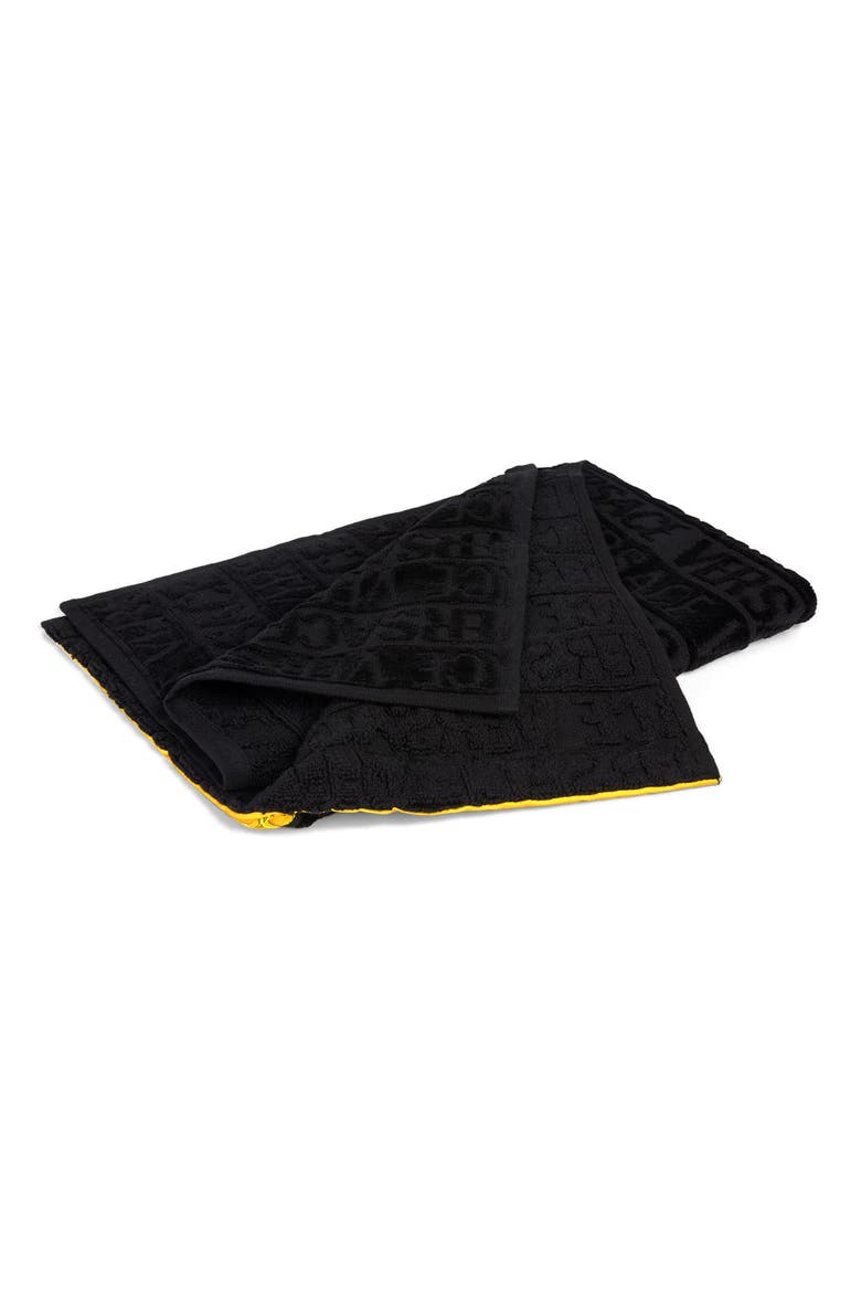 I Heart Baroque Guest Towel, Alternate, color, BLACK