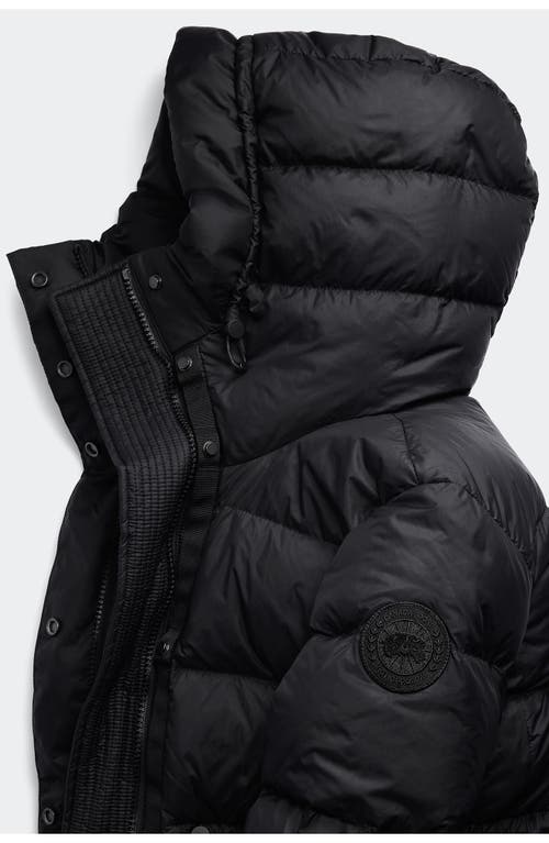 Canada Goose Montgomery Tonal Label 750 Fill Power Down Coat In Black